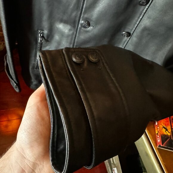 *RARE* JOHN VARVATOS Limited Edition Double Breasted Leather Jacket Sz52 RP$2698 - Picture 5 of 16